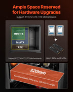 Mid-Tower ATX PC Gaming Case Computer Case Box with 3 x 120 mm ARGB Fans