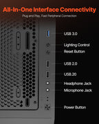 Mid-Tower ATX PC Gaming Case Computer Case Box with 3 x 120 mm ARGB Fans