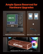Mid-Tower ATX PC Gaming Case Computer Case with 6 x 120 mm PWM ARGB Fans