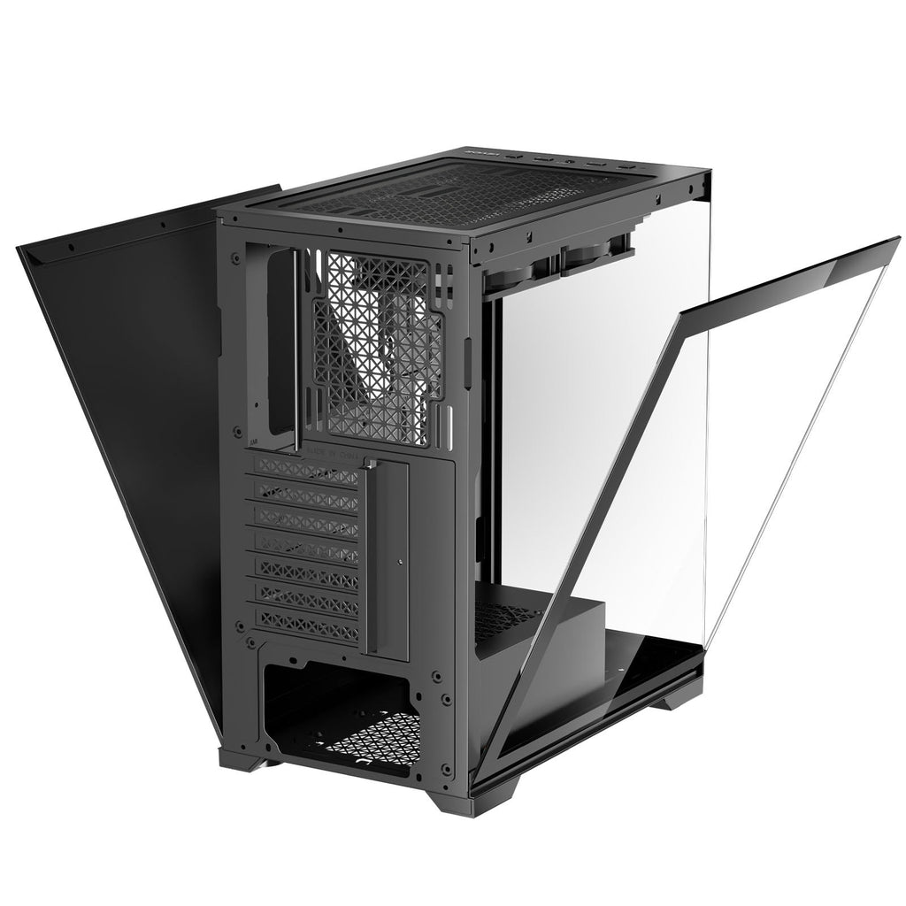 PC Gaming Case Mid-Tower Computer Case with 2 Fans for ATX Motherboard