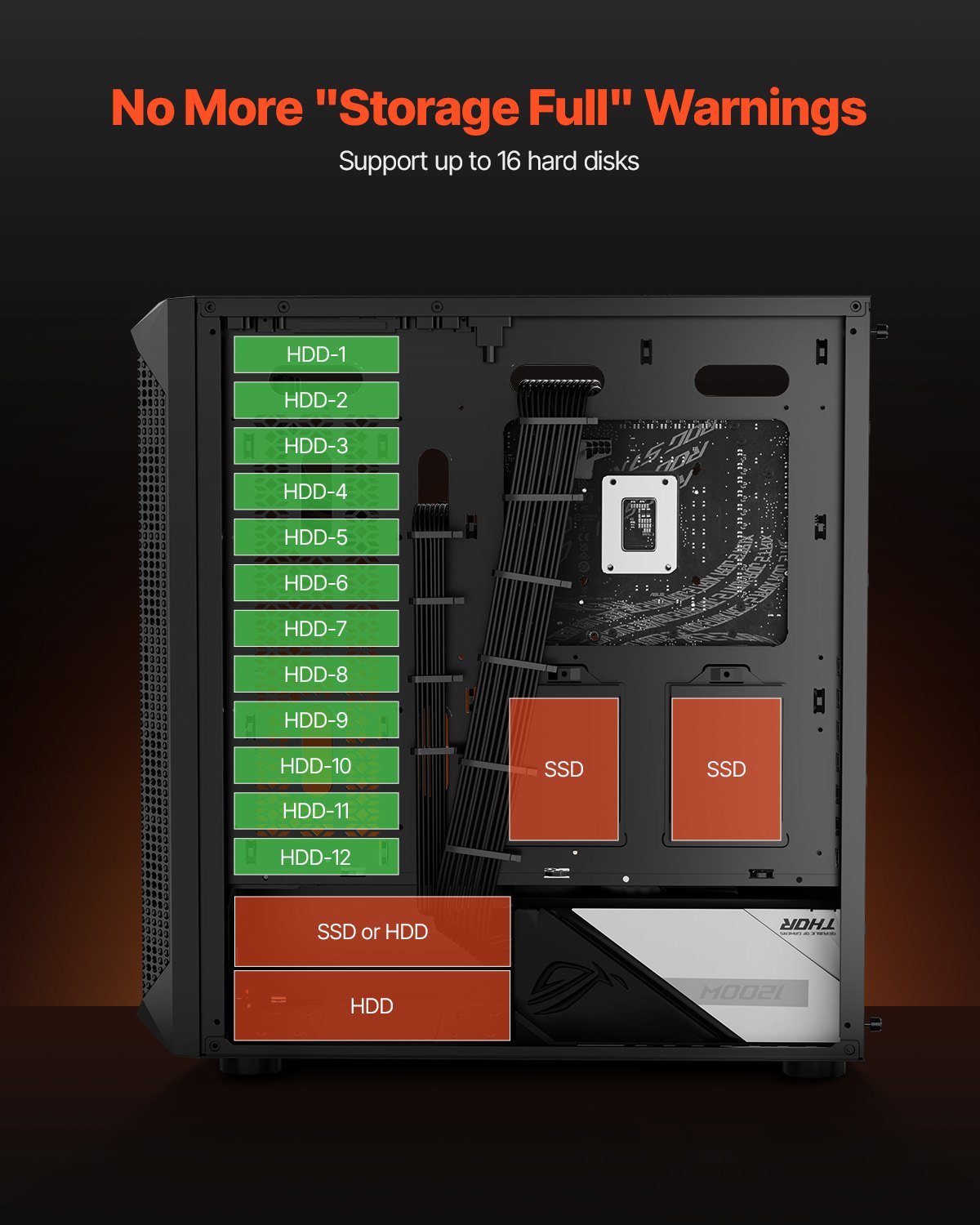 PC Gaming Case, Mid-Tower, Computer Case with High-Airflow Tempered Glass Panel, Dust Filter, 4 x 120 mm Fans, Cable Management, for GPU up to 270 mm in Length, Compatible with ATX/M-ATX/ITX