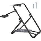 VEVOR Foldable Racing Steering Wheel Stand, Height Adjustable Universal Base Compatible with Logitech & Thrustmaster Racing Wheel and Pedal, Heavy-duty Frame Standard GT/Formula Seating Portable
