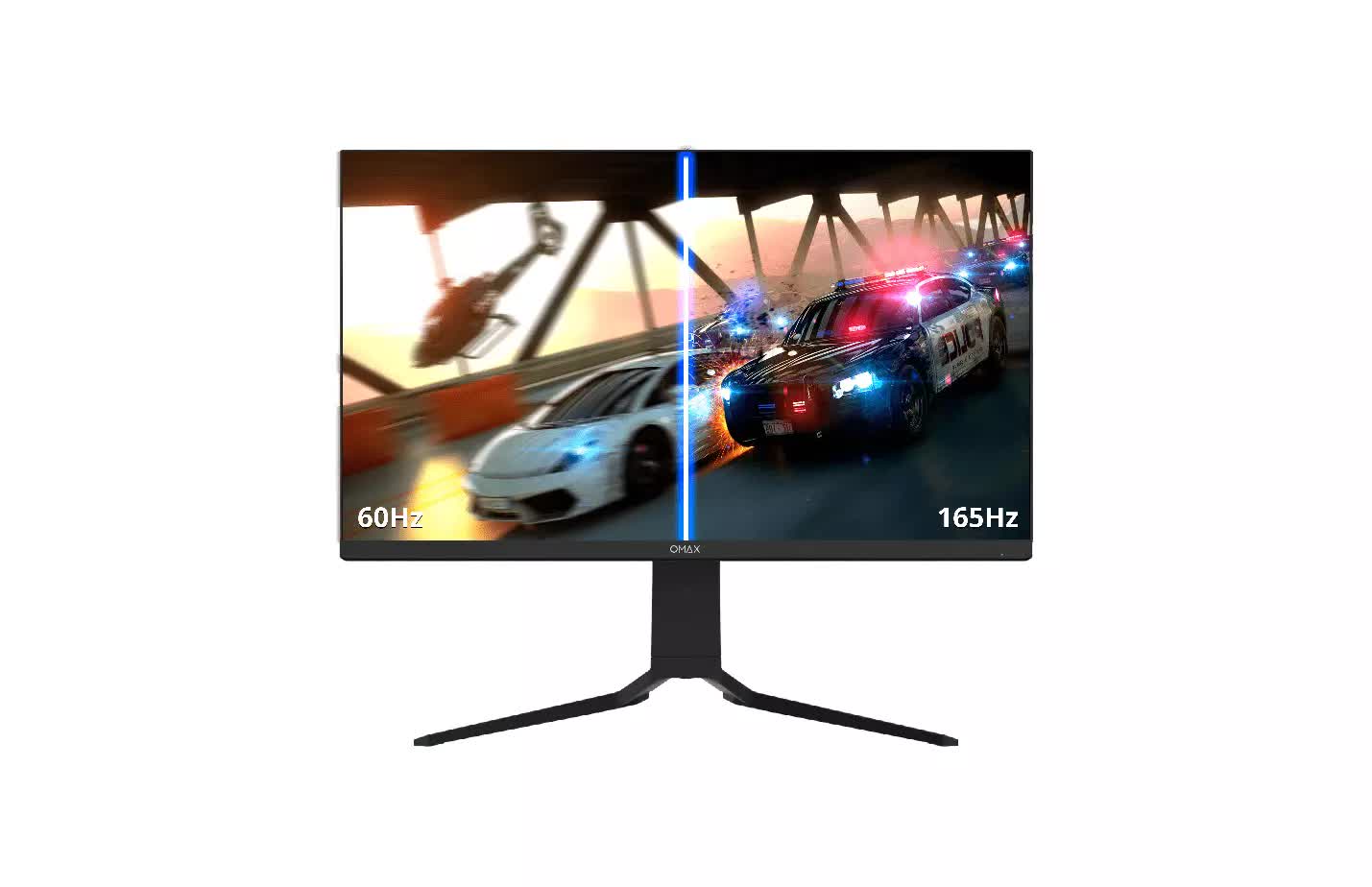 QMAX Gaming Computer Monitor 27 IPS panel Flat QHD (2560 x 1440) 165Hz 1ms Adaptive Sync with Speakers Height Adjustable