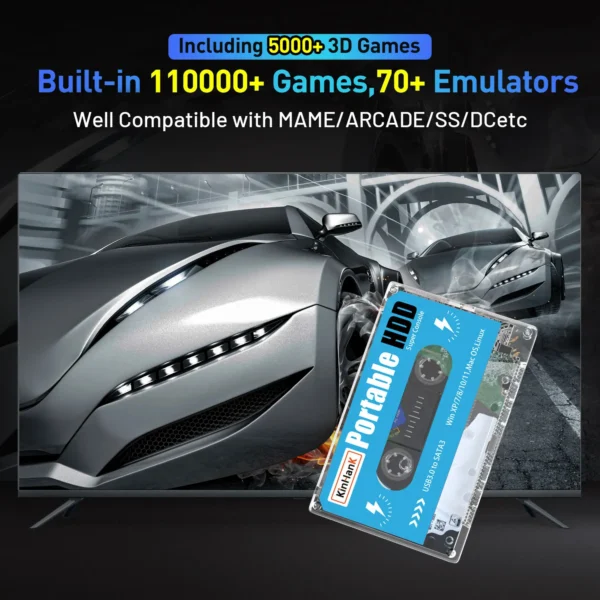 KINHANK Super Console 500G Gaming HDD 100000 Video Games 70 Emulators For DC/MAME/SS/NAOMI/PS2/PS1 Plug and Play Batocera OS - Image 8