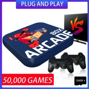 Arcade Box Video Game Console 256G Built-in 50000+ Games Super Console 4K HD TV Game Box for PS1/N64/DC Classic Retro Game
