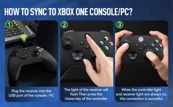 Wireless Controller Compatible with Xbox One, Xbox Series X/S, Xbox One X/S, PC with 2.4GHz Wireless Adapter Gamepad - Image 22