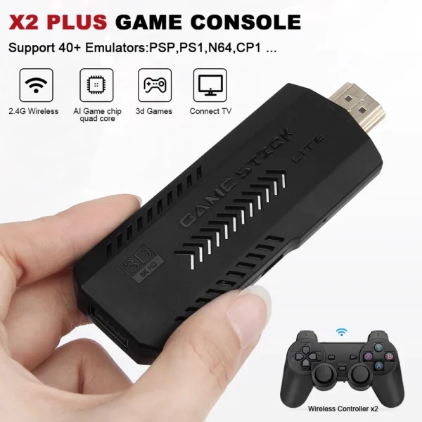 256G 58,000 Games GD10 Plus Game Stick 4K HD Video Game Console 2.4G Double Wireless Controller Game Stick For N64/PSP/PS1/GBA - Image 14