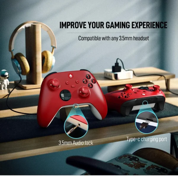 Wireless Controller Compatible with Xbox One, Xbox Series X/S, Xbox One X/S, PC with 2.4GHz Wireless Adapter Gamepad - Image 34