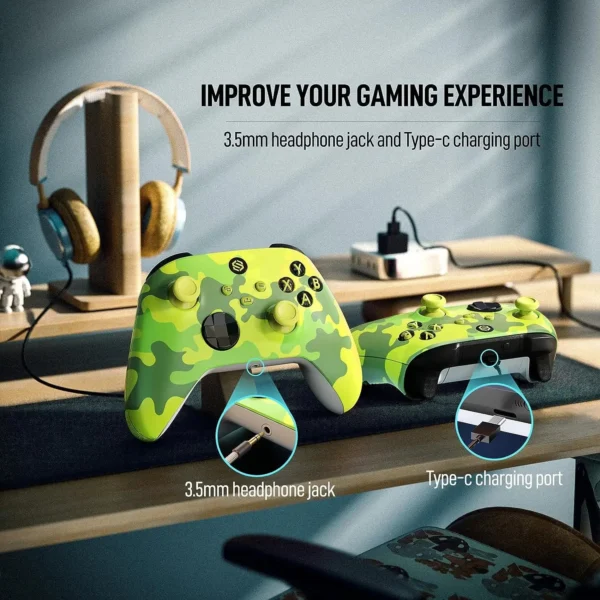 Wireless Controller Compatible with Xbox One, Xbox Series X/S, Xbox One X/S, PC with 2.4GHz Wireless Adapter Gamepad - Image 60