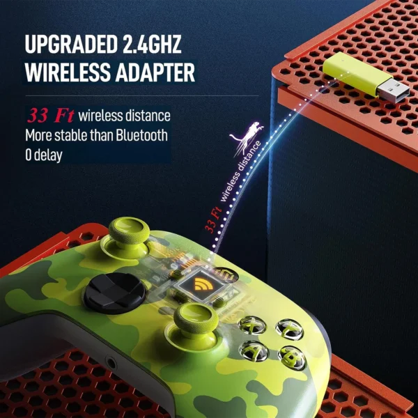 Wireless Controller Compatible with Xbox One, Xbox Series X/S, Xbox One X/S, PC with 2.4GHz Wireless Adapter Gamepad - Image 58