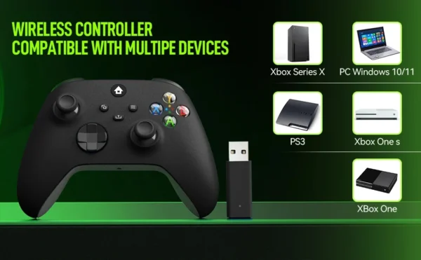 Wireless Controller Compatible with Xbox One, Xbox Series X/S, Xbox One X/S, PC with 2.4GHz Wireless Adapter Gamepad - Image 23