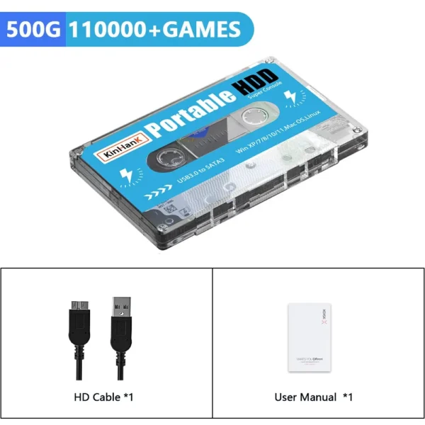KINHANK Super Console 500G Gaming HDD 100000 Video Games 70 Emulators For DC/MAME/SS/NAOMI/PS2/PS1 Plug and Play Batocera OS - Image 7