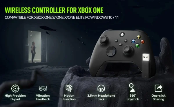 Wireless Controller Compatible with Xbox One, Xbox Series X/S, Xbox One X/S, PC with 2.4GHz Wireless Adapter Gamepad - Image 19