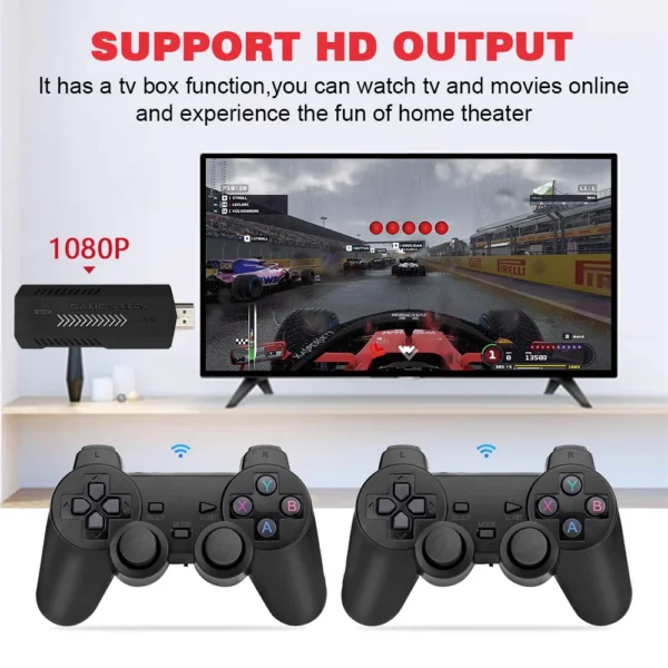 256G 58,000 Games GD10 Plus Game Stick 4K HD Video Game Console 2.4G Double Wireless Controller Game Stick For N64/PSP/PS1/GBA - Image 5